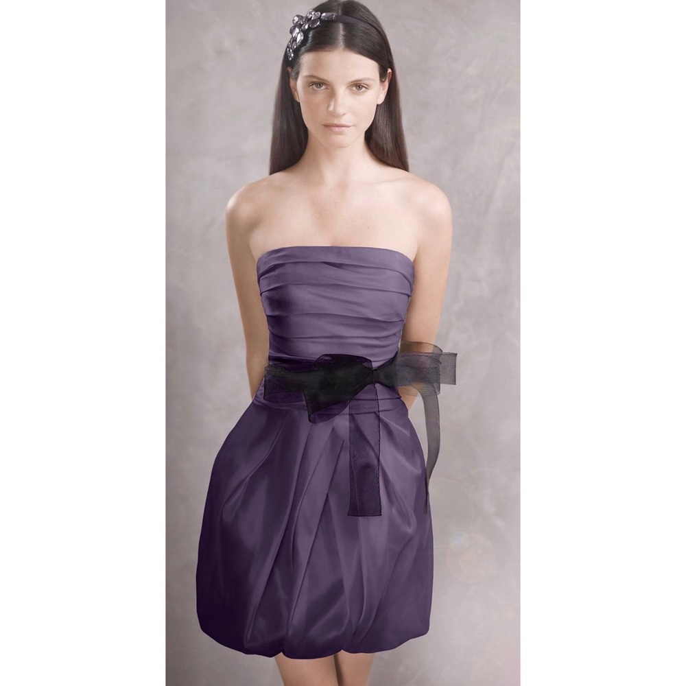 VERA WANG ORGANZA STRAPLESS BRIDESMAID DRESS